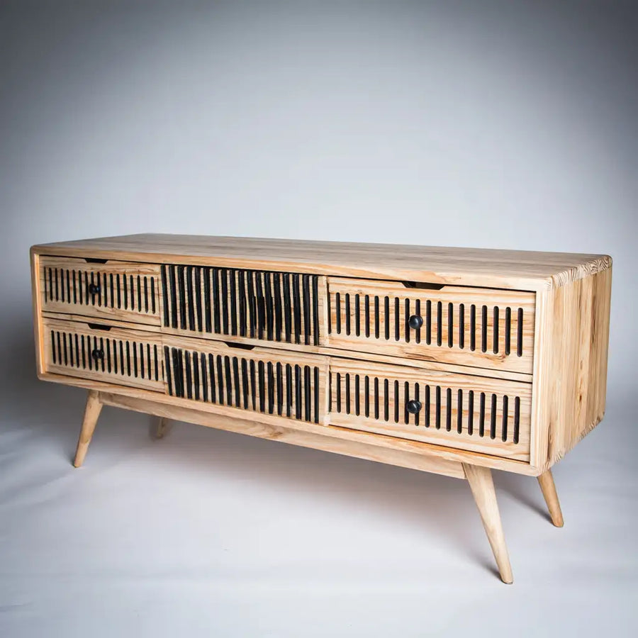 Mobile porta tv dal design essenziale, beige, per la casa